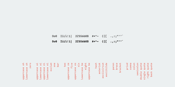 Card displaying Calling Code typeface in various styles
