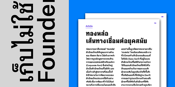 Card displaying Thonglor Soi 4 Nr typeface in various styles