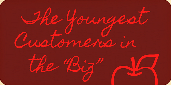 Card displaying Homemade Apple Pro typeface in various styles