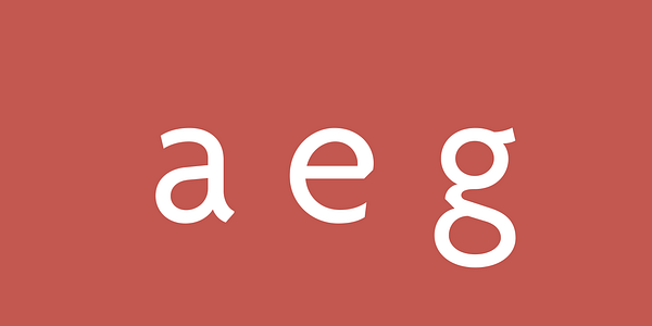 Card displaying Agenda One typeface in various styles