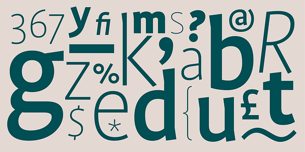 Card displaying Profile typeface in various styles