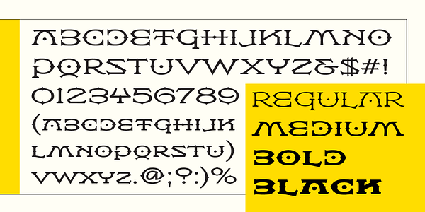 Card displaying Flexion typeface in various styles
