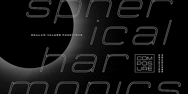 Card displaying Manifold Extended CF typeface in various styles