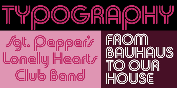 Card displaying Skin & Bones typeface in various styles