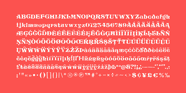Card displaying Reagan typeface in various styles