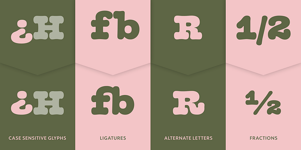 Card displaying Olivita typeface in various styles