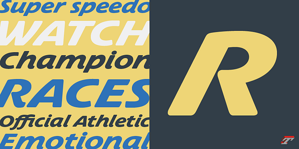 Card displaying Airco typeface in various styles