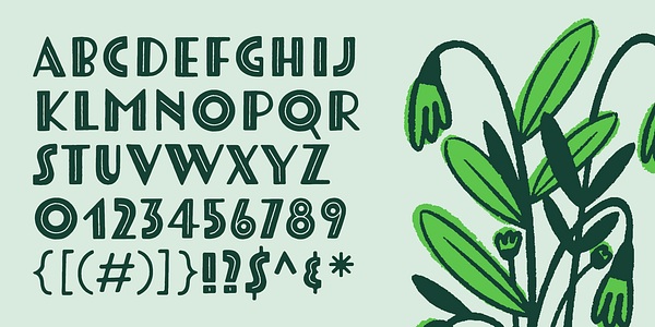 Card displaying Tomarik Display typeface in various styles