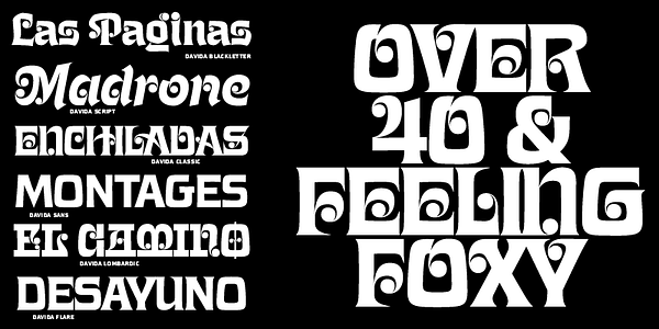 Card displaying Casserole typeface in various styles