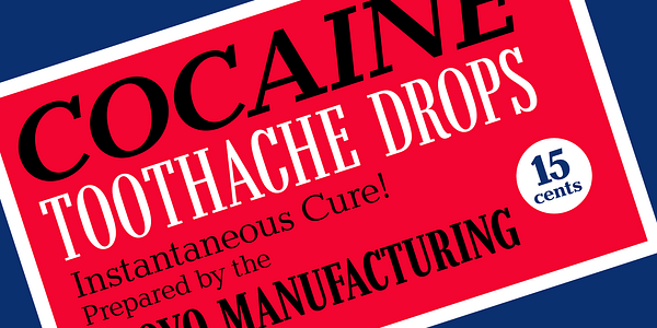 Card displaying Baltica typeface in various styles