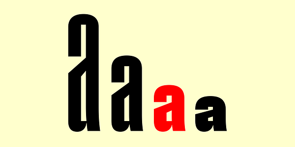 Card displaying Pressio Condensed typeface in various styles