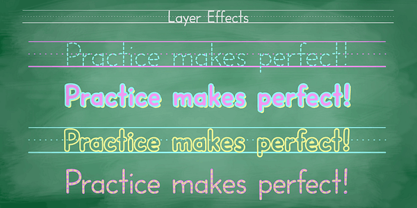 Card displaying CC Dash To School typeface in various styles