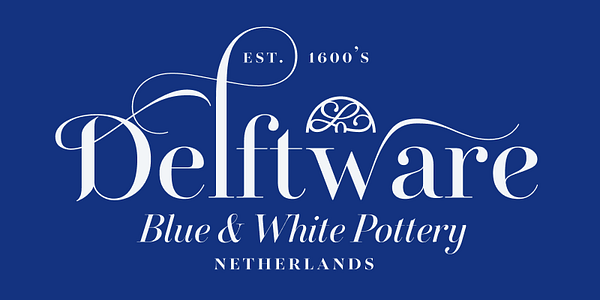 Card displaying Novantique Serif Display typeface in various styles