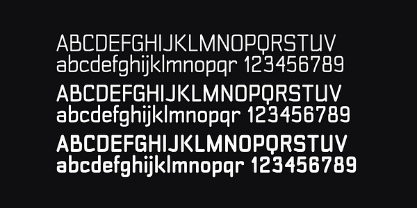 Card displaying Transmute typeface in various styles