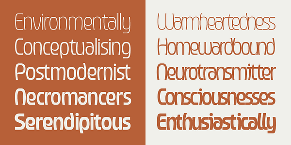Card displaying Forager typeface in various styles