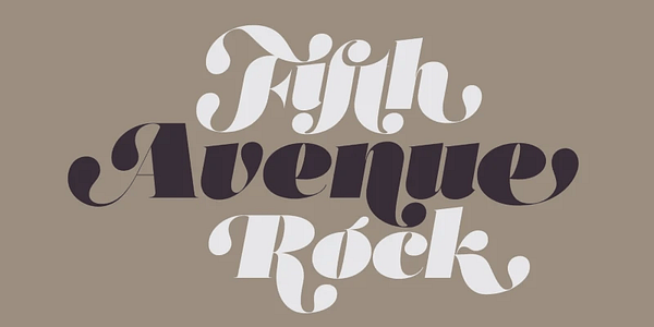 Card displaying Posh typeface in various styles