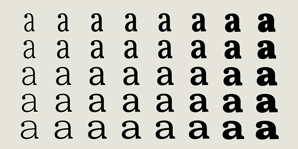 Card displaying Meursault Variable typeface in various styles