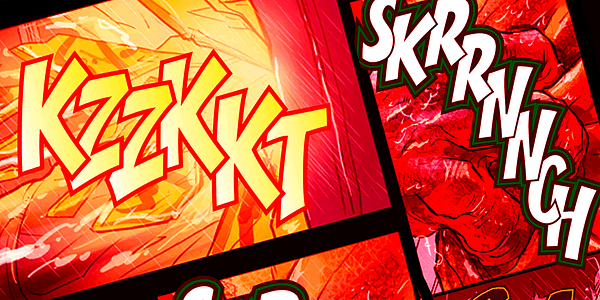 Card displaying CC Zoinks typeface in various styles