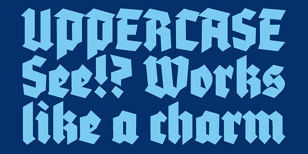 Card displaying Adhesive Nr. Eight typeface in various styles