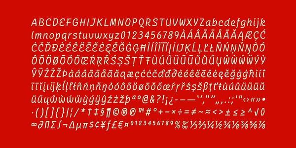 Card displaying Catwing typeface in various styles