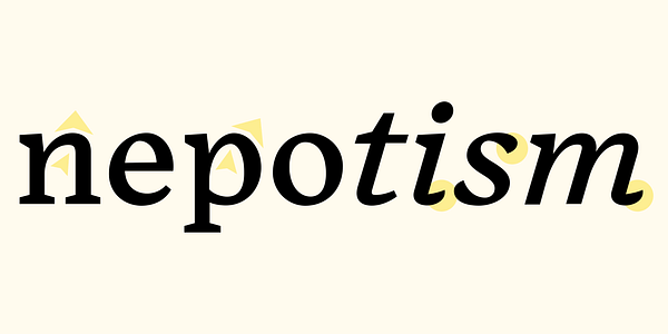 Card displaying Embury Text typeface in various styles