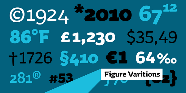 Card displaying Aniuk typeface in various styles