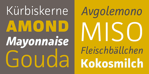Card displaying JAF Facit typeface in various styles
