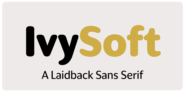 Card displaying IvySoft Variable typeface in various styles