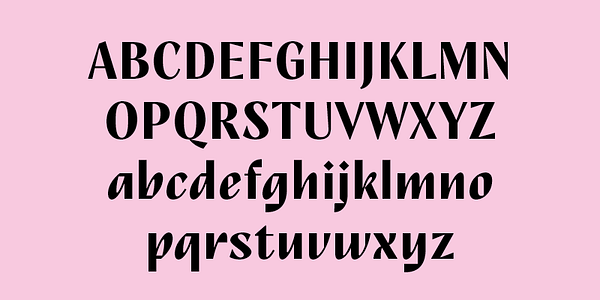 Tarjeta con el tipo de letra TT Nooks Script en varios estilos