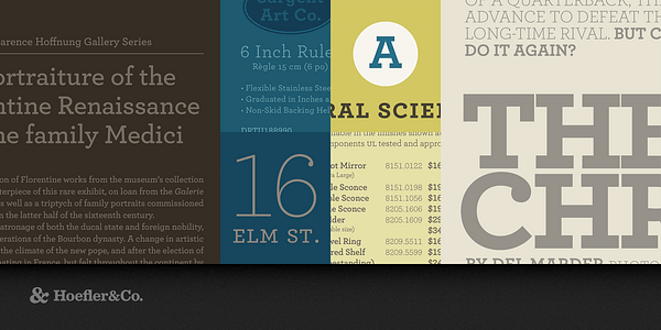 Card displaying Archer typeface in various styles