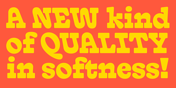 Card displaying RL Horizon typeface in various styles