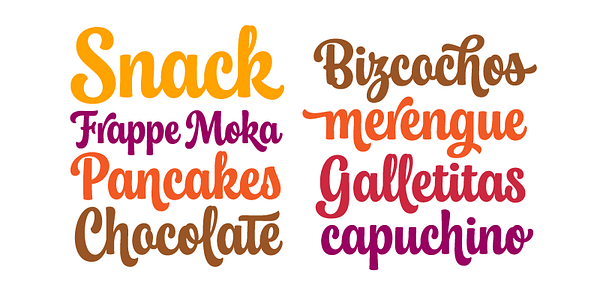 Card displaying Chonky typeface in various styles