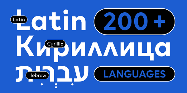 Card displaying Clother typeface in various styles