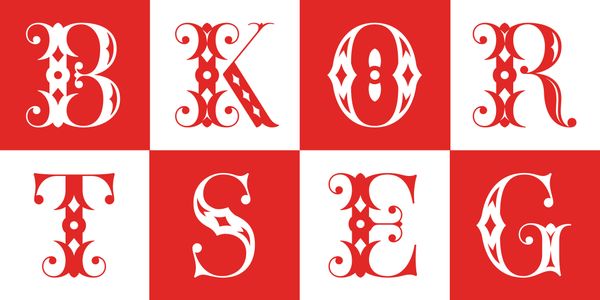 Card displaying Carmen Fiesta typeface in various styles