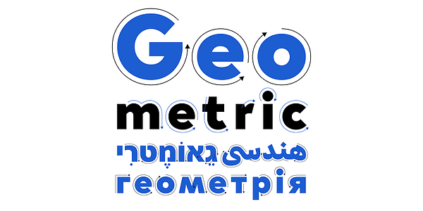 Card displaying Clother Arabic typeface in various styles