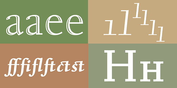 Card displaying Albertan typeface in various styles