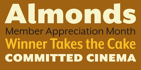 Card displaying Mr Eaves XL typeface in various styles