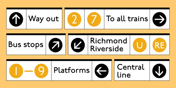 Card displaying P22 Underground typeface in various styles