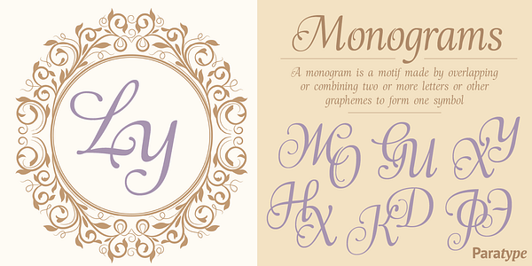 Card displaying Emploi typeface in various styles