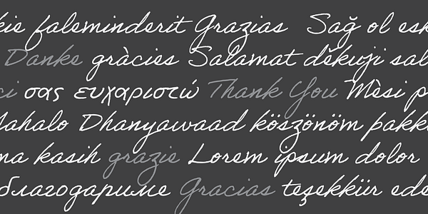 Card displaying Adobe Handwriting typeface in various styles