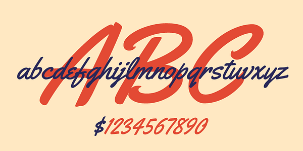 Card displaying Yellowtail typeface in various styles