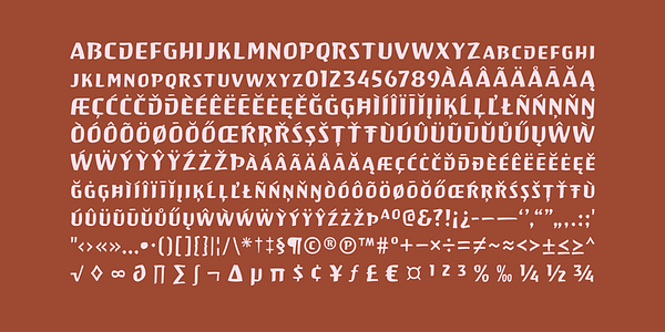 Card displaying Hayate typeface in various styles
