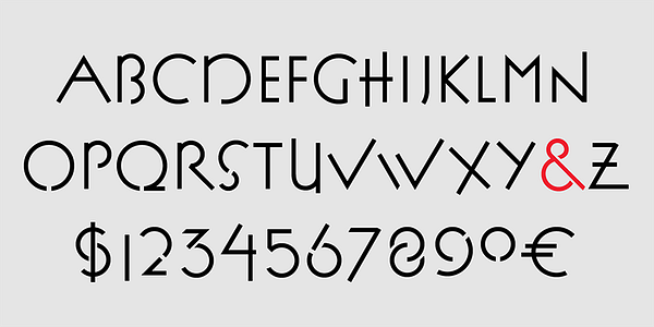 Card displaying P22 FLW Exhibition typeface in various styles