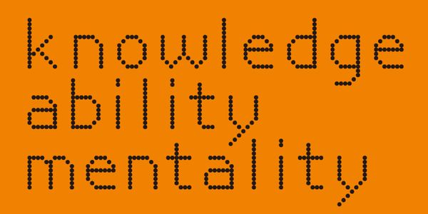 Card displaying AB Polcadot typeface in various styles