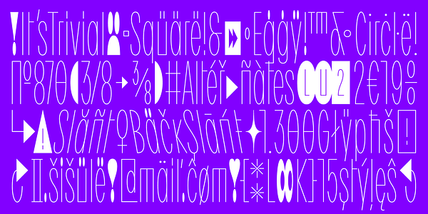 Card displaying BC Ludva typeface in various styles