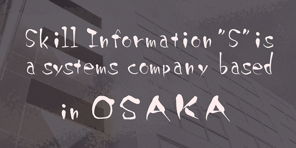 Card displaying SicBenitsurugi typeface in various styles