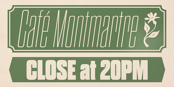 Card displaying Dharma Gothic typeface in various styles