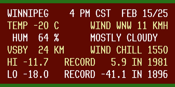 Card displaying Slight Chance typeface in various styles