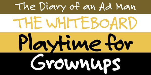 Card displaying Felt Tip typeface in various styles