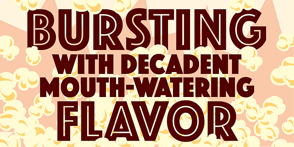 Card displaying Phosphate typeface in various styles